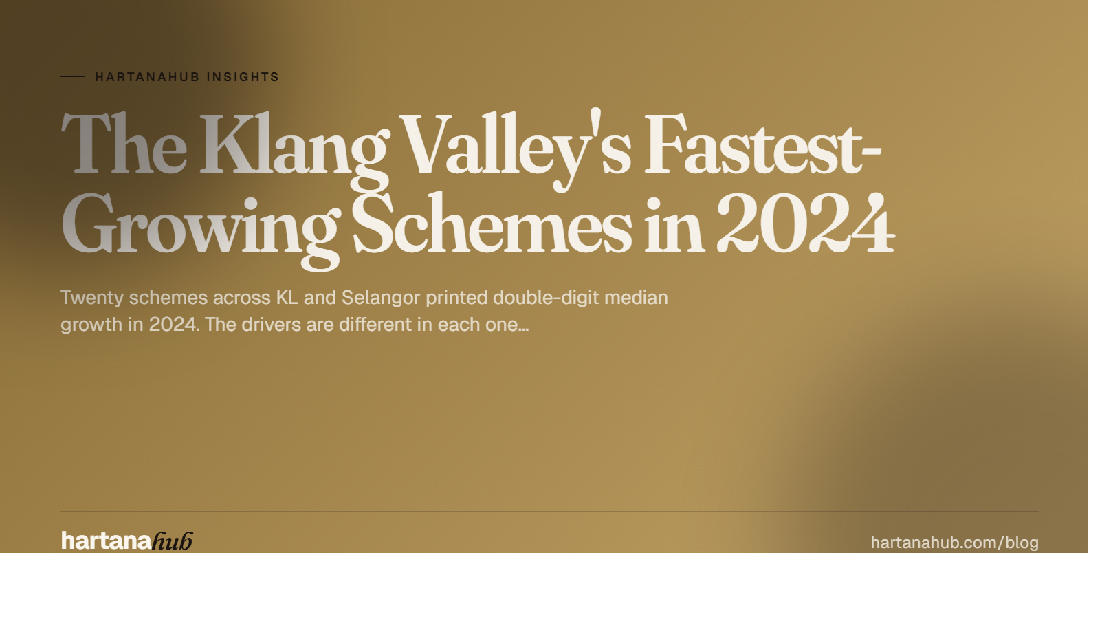 The Klang Valley's Fastest-Growing Schemes in 2024 — What the Data Actually Shows