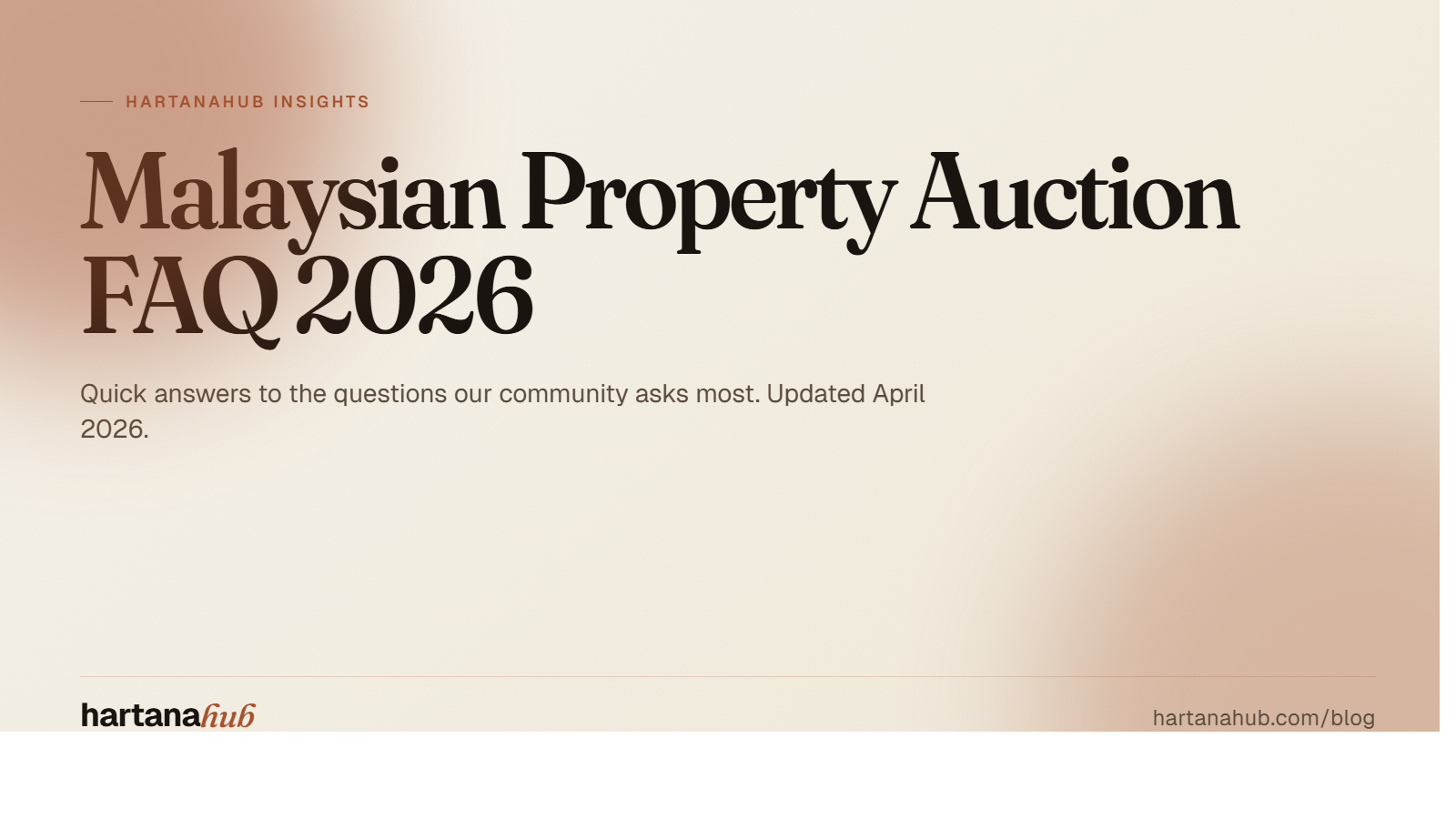 Malaysian Property Auction FAQ 2026